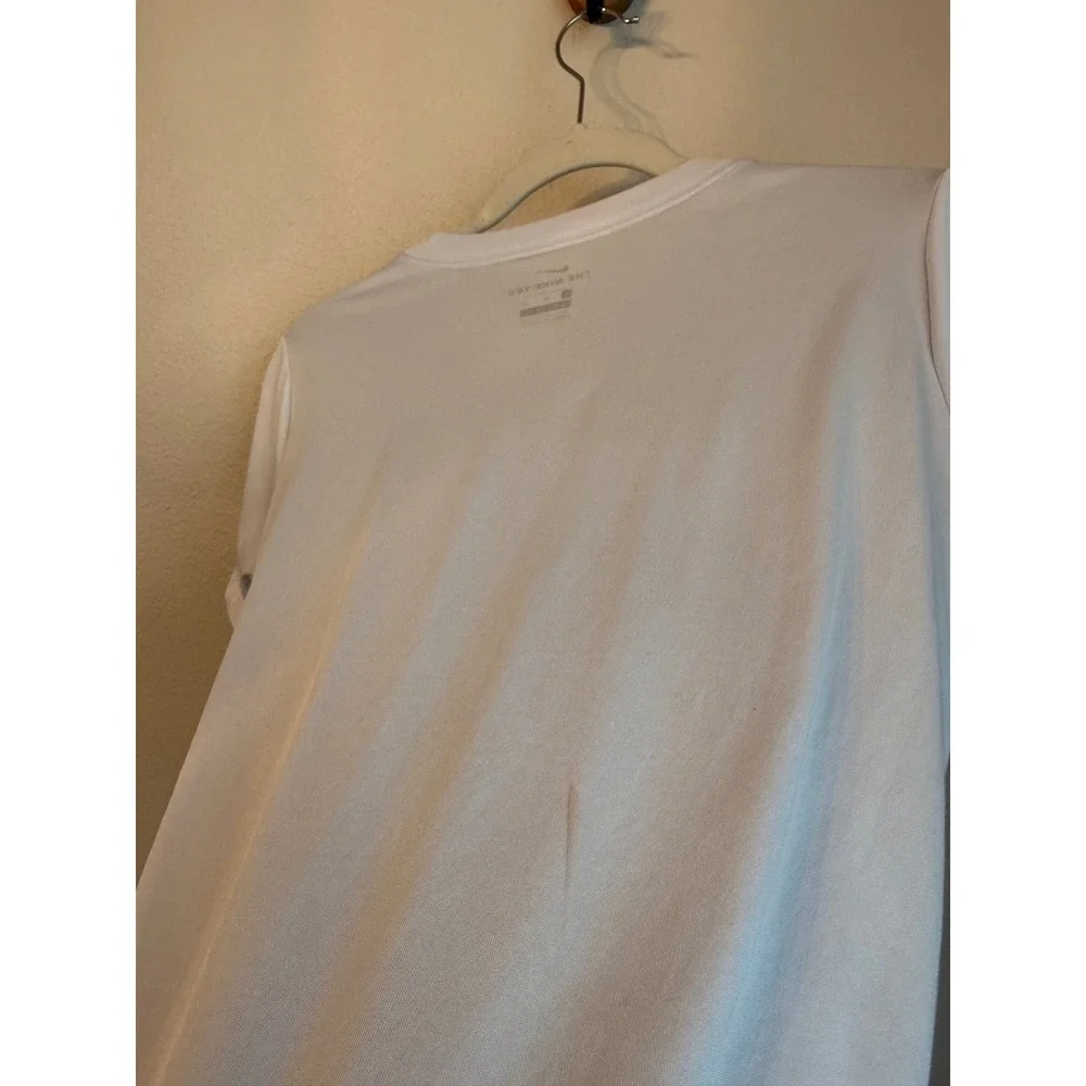 Nike Dri-FIT V-Neck Tee Kids XL Light Blue & Purple Swoosh Activewear Shirt